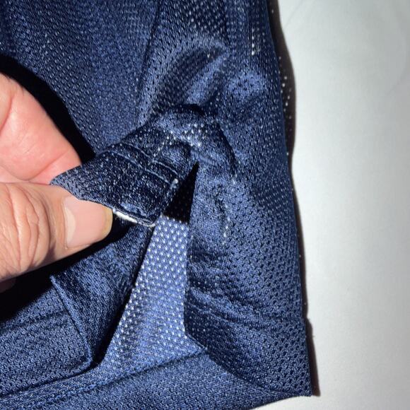 Nike Vintage Navy Mesh Jersey Y2K Sportswear Streetwear Swoosh Logo Med 90s - Picture 4 of 8